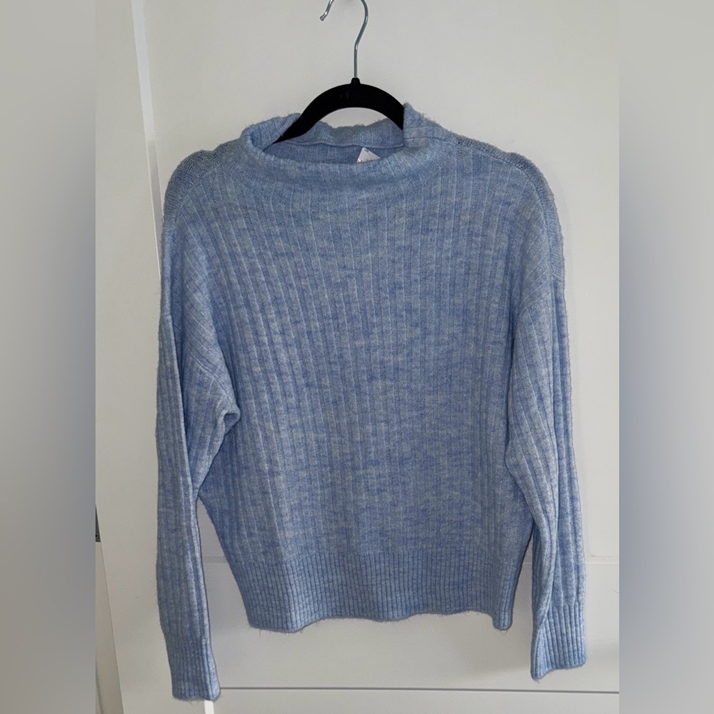 LOFT Soft Blue Cowl Neck Sweater​ - Extra small